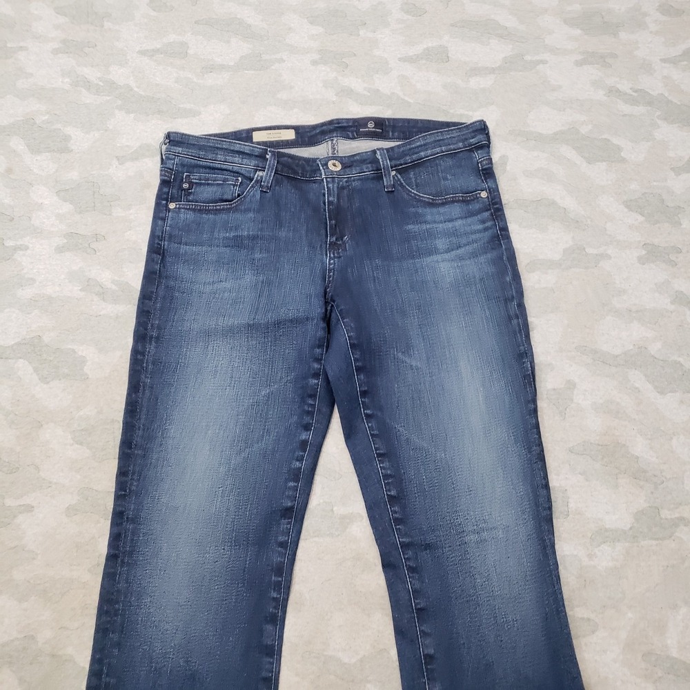 AG Adriano Goldschmied Jeans Womens 28R Blue The Stevie Straight Denim Medium - Picture 2 of 10